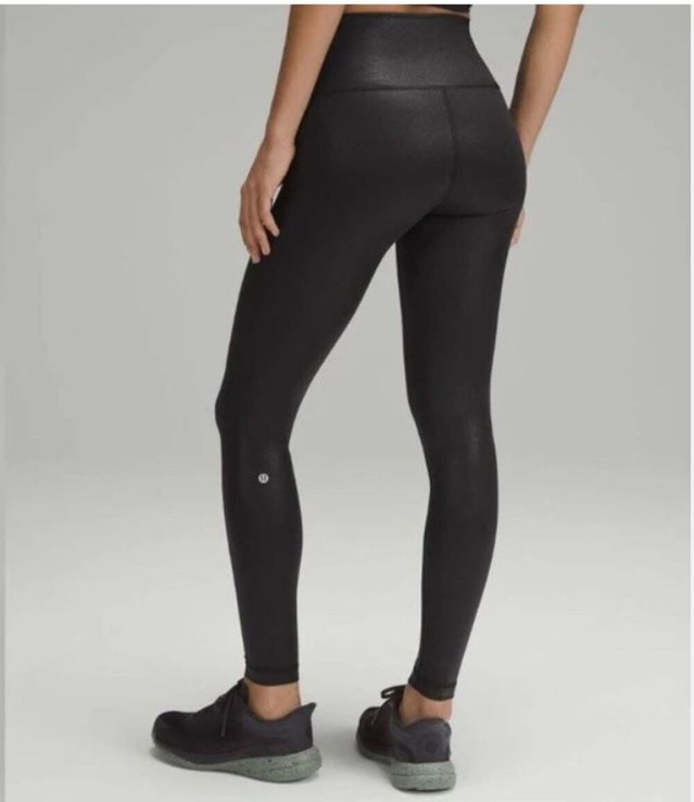 Lululemon Wunder Train High-Rise Tight Leggings 28" Radiate Foil Black 16